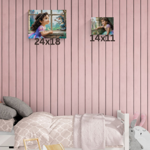 Personalized Fairy-Tale Child Likeness Portrait Canvas | Custom Nursery Wall Art, Stretched Matte Print